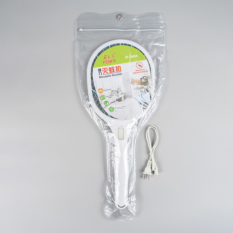 Tapette à moustiques électrique portable FF-988A, 400 mAh, avec lumière et cordon en forme de huit Tapette à moustiques électrique portable FF-988A, 400 mAh, avec lumière et cordon en forme de huit