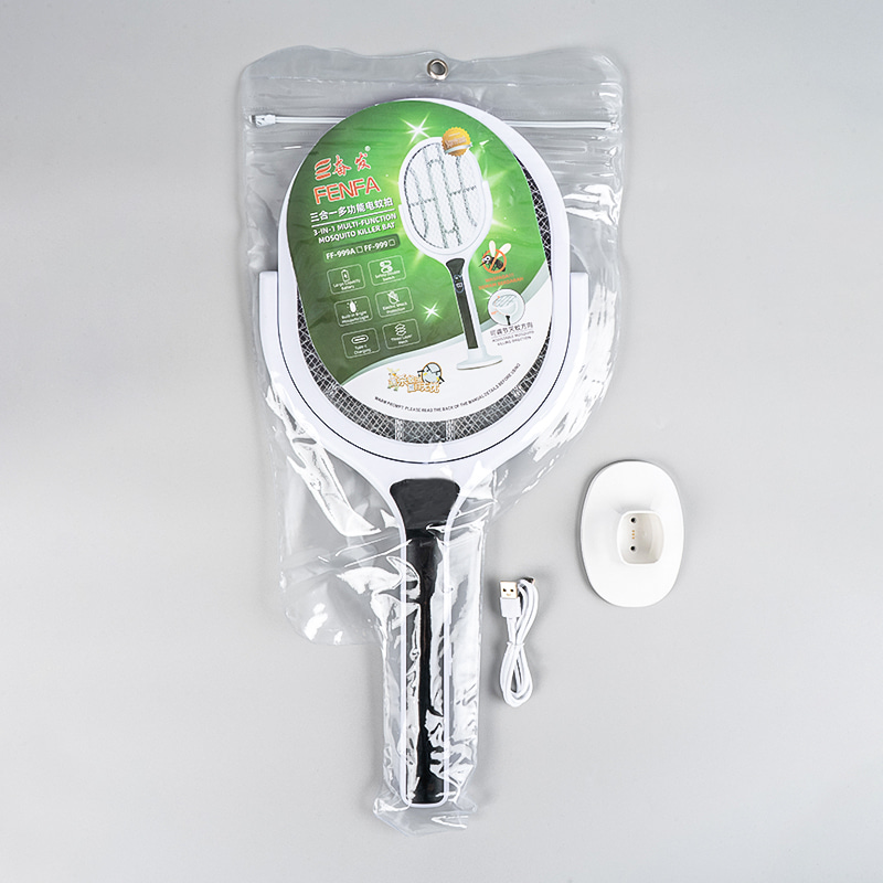 Tapette à moustiques LED brodée unicolore, FF-999A mAh, affichage pliable, Rechargeable par USB, 1200 Tapette à moustiques LED brodée unicolore, FF-999A mAh, affichage pliable, Rechargeable par USB, 1200