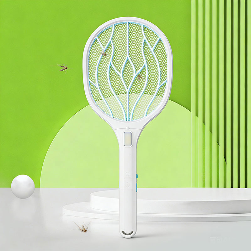 Tapette à moustiques électrique portable FF-988A, 400 mAh, avec lumière et cordon en forme de huit Tapette à moustiques électrique portable FF-988A, 400 mAh, avec lumière et cordon en forme de huit